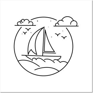 Sail boat Posters and Art